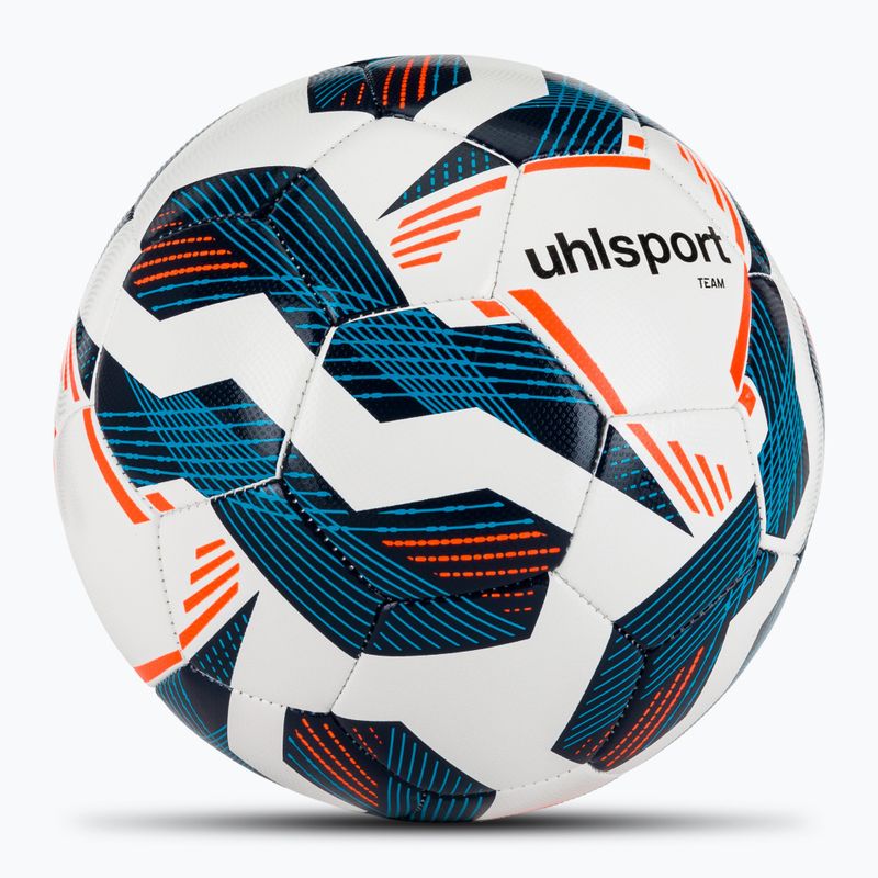 Fotbalový míč uhlsport Team white/navy/fluo orange velikost 5 2