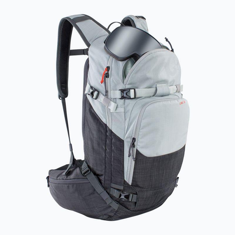 Skialpový batoh EVOC Line 30 silver/heather carbon grey 4
