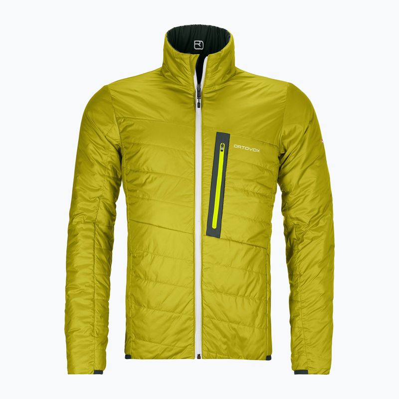 Ortovox Swisswool pánská hybridní bunda Piz Boval zelená oboustranná 6114100052