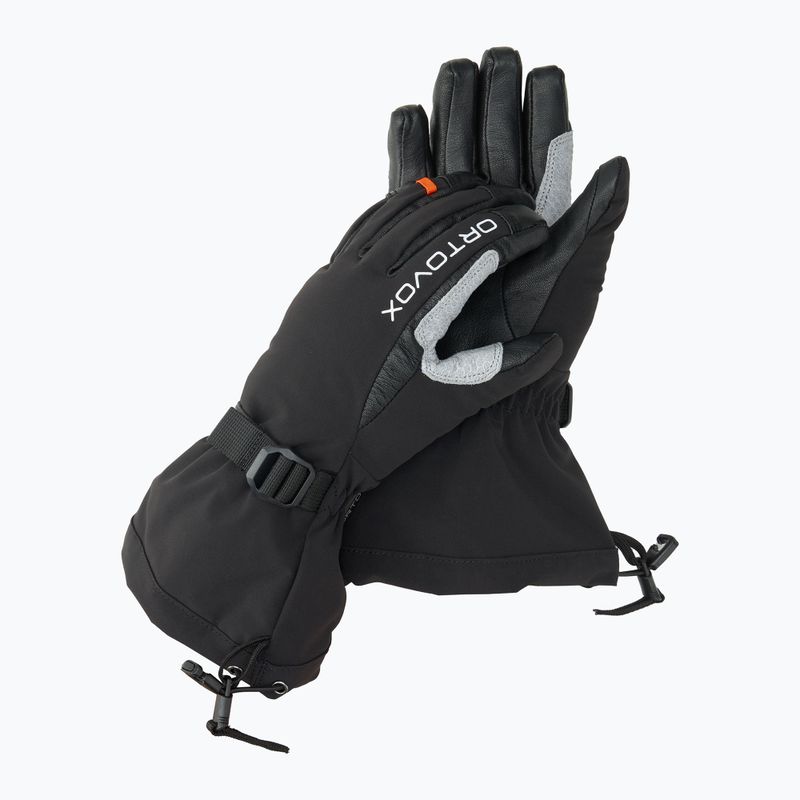 Pánské lyžařské rukavice  ORTOVOX Merino Mountain black raven