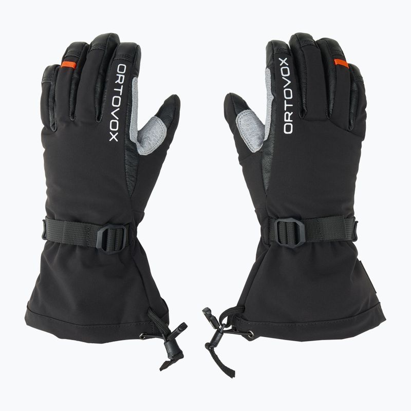 Pánské lyžařské rukavice  ORTOVOX Merino Mountain black raven 3