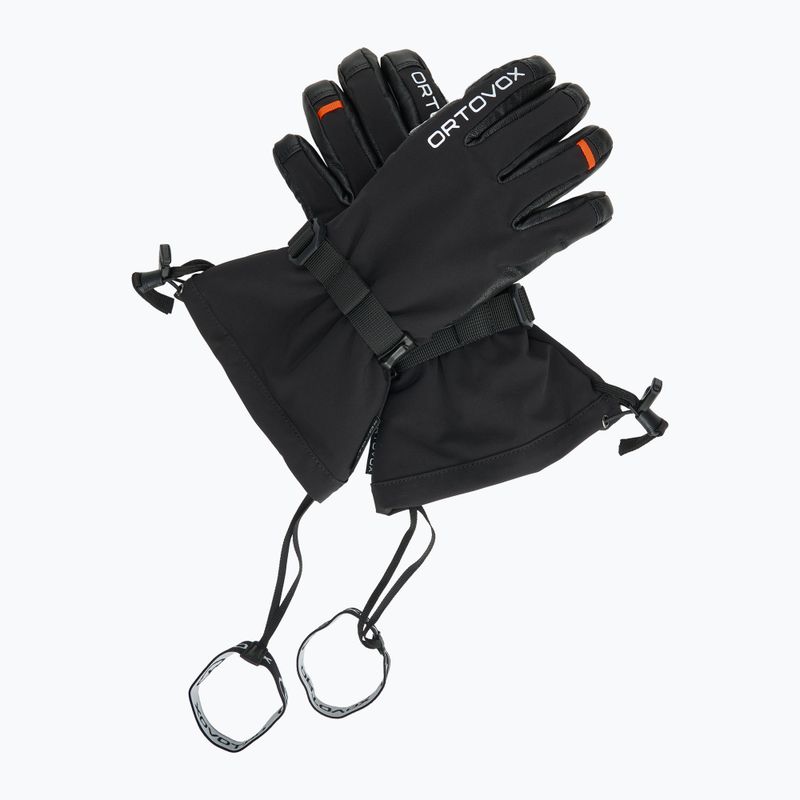Pánské lyžařské rukavice  ORTOVOX Merino Mountain black raven 5