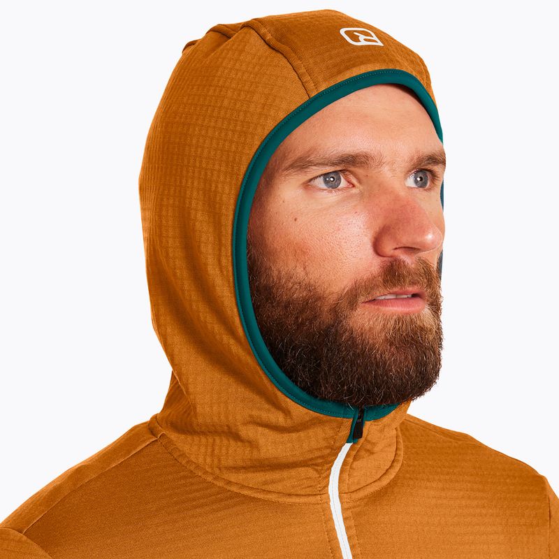 Pánská trekingová mikina Ortovox Fleece Grid Hoody hnědá 87211 4