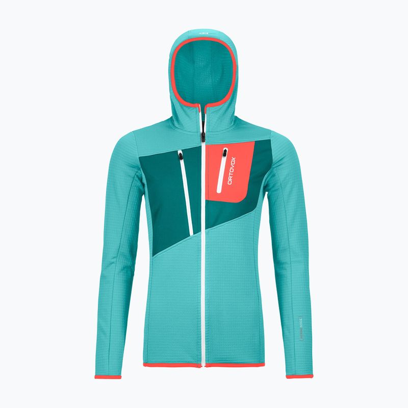 Dámská mikina Ortovox Fleece Grid Hoody Turquoise 8720100036