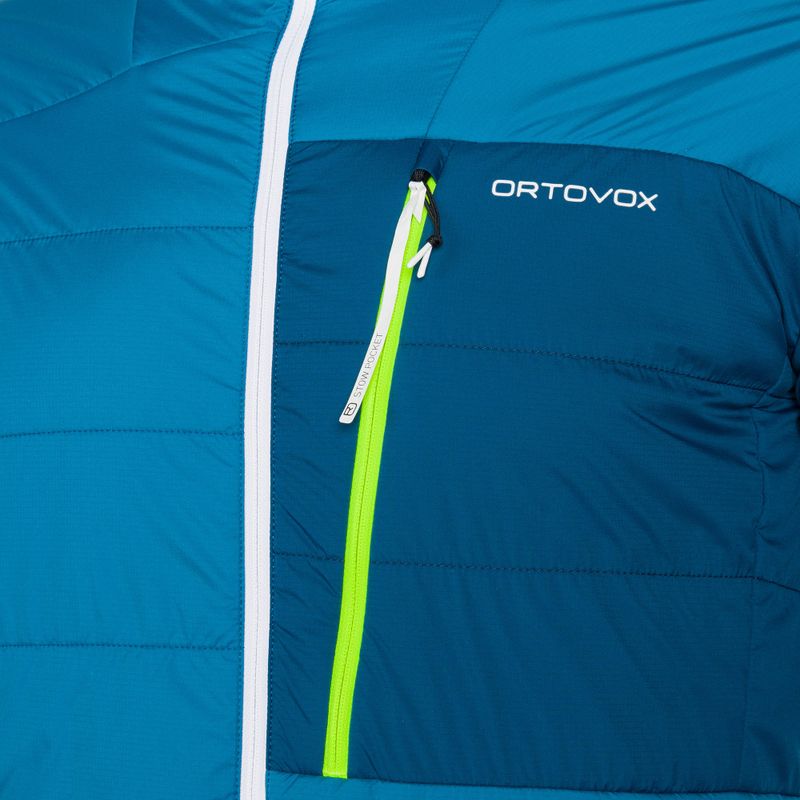Pánská hybridní bunda ORTOVOX Swisswool Piz Duan modrá 6132700039 3