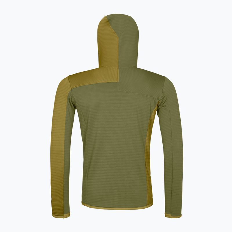 Pánská mikina ORTOVOX Fleece Light Grid Hooded wild herbs 2