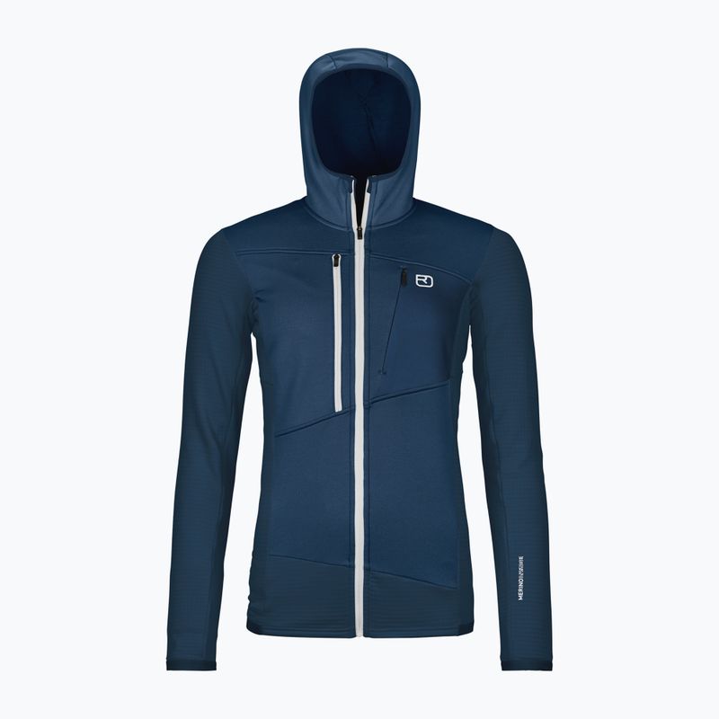 Dámská mikina  ORTOVOX Fleece Grid Hoody deep ocean