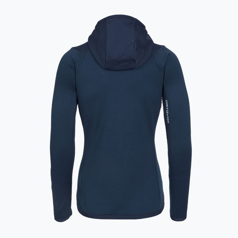 Dámská mikina  ORTOVOX Fleece Grid Hoody deep ocean 2