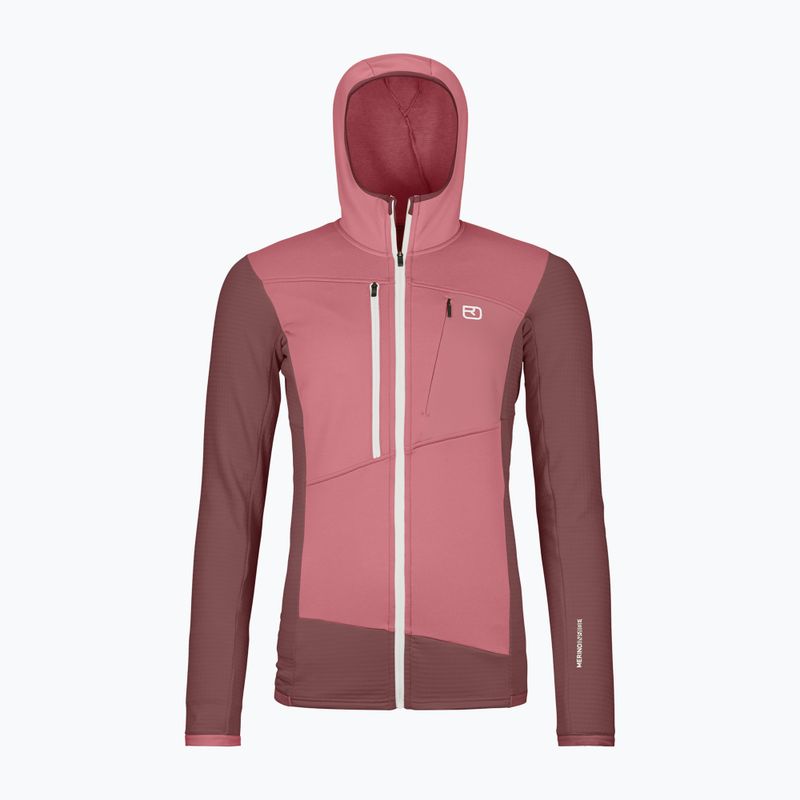 Dámská mikina  ORTOVOX Fleece Grid Hoody mountain rose