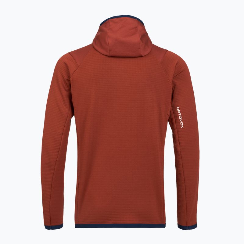 Pánská mikina ORTOVOX Fleece Grid Hoody clay orange 2