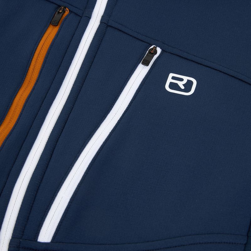Pánská mikina ORTOVOX Fleece Grid Hoody deep ocean 3
