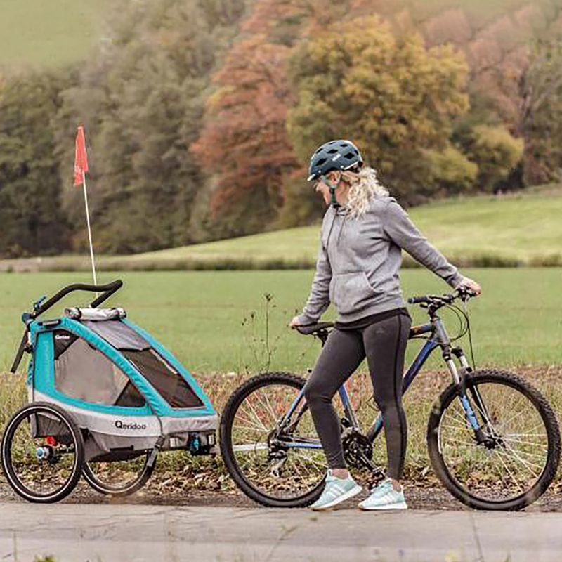 Jednomístný přívěs na kolo Qeridoo Sportrex1 modrý Q-SR1-21-P 10