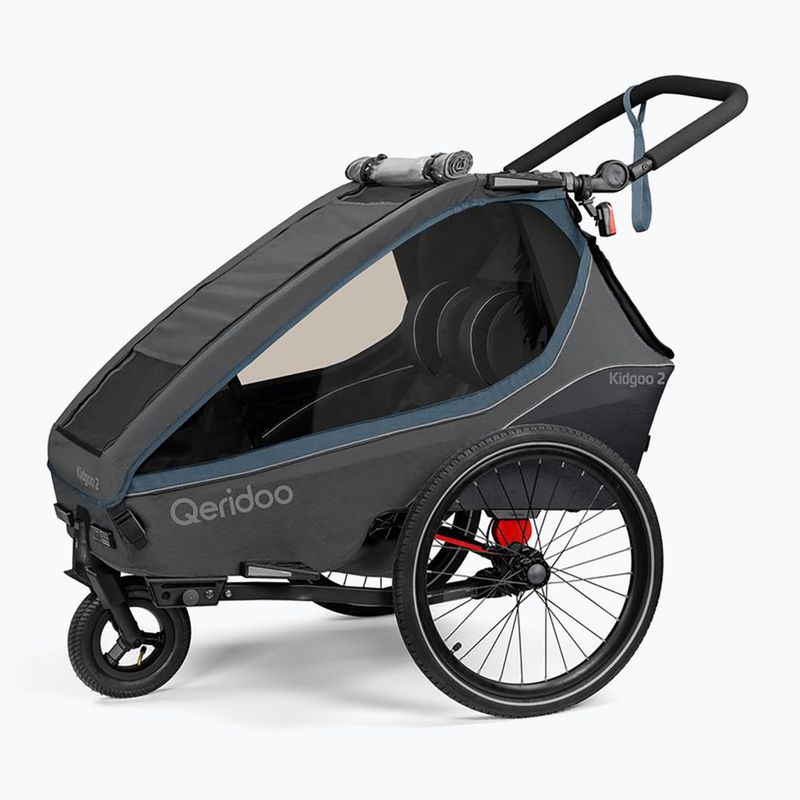 Přívěs za kolo Qeridoo Kidgoo 2 dark navy/blue 3