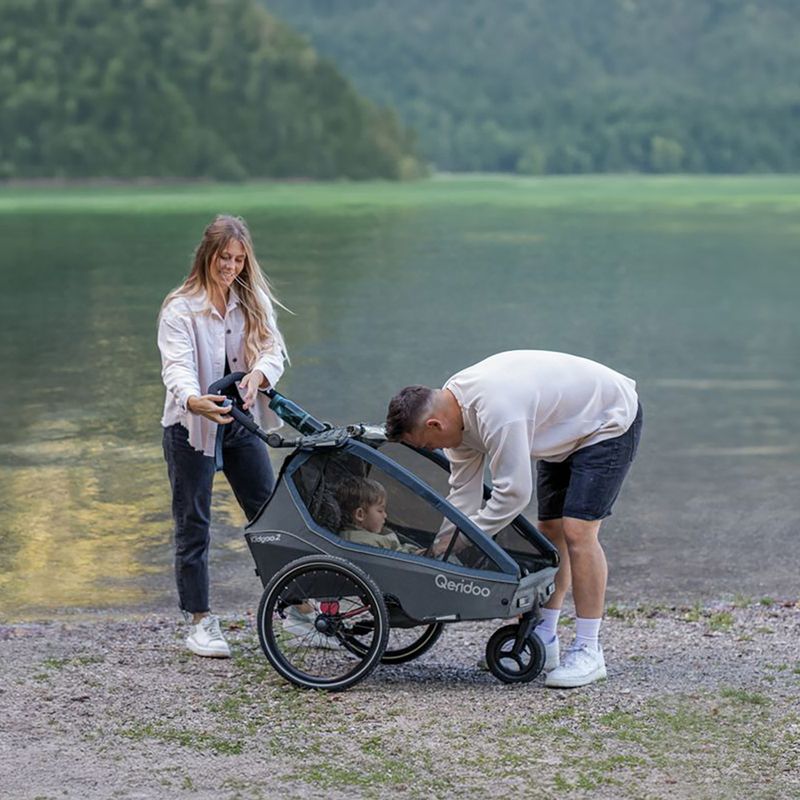 Přívěs za kolo Qeridoo Kidgoo 2 dark navy/blue 9