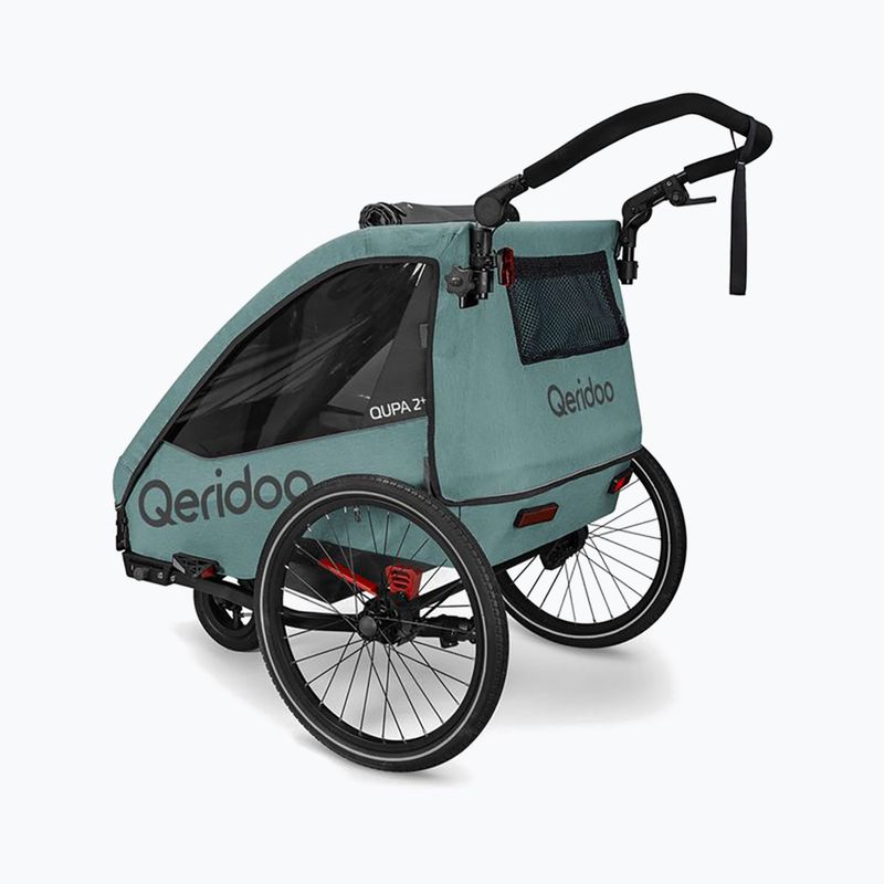 Dětský cyklistický vozík pro dvě osoby Qeridoo Qupa 2 mineral blue 2