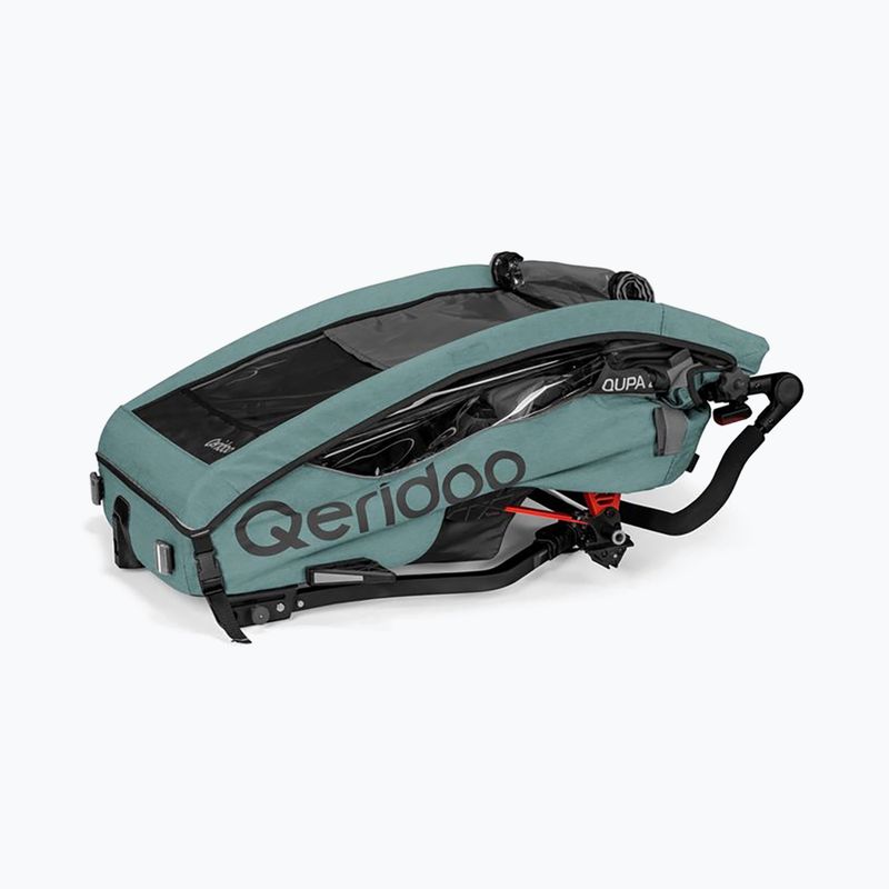 Dětský cyklistický vozík pro dvě osoby Qeridoo Qupa 2 mineral blue 5