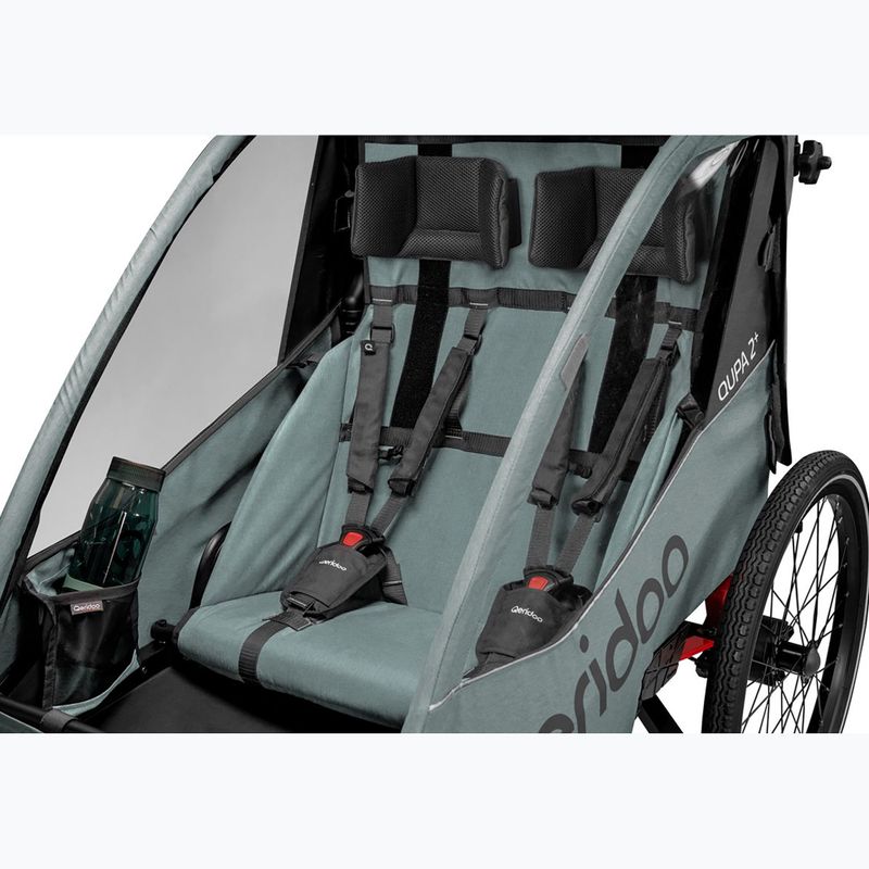 Dětský cyklistický vozík pro dvě osoby Qeridoo Qupa 2 mineral blue 6