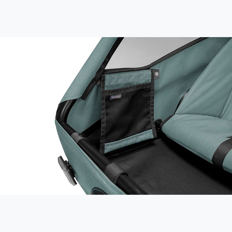 Dětský cyklistický vozík pro dvě osoby Qeridoo Qupa 2 mineral blue 7