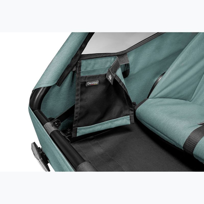 Dětský cyklistický vozík pro dvě osoby Qeridoo Qupa 2 mineral blue 8