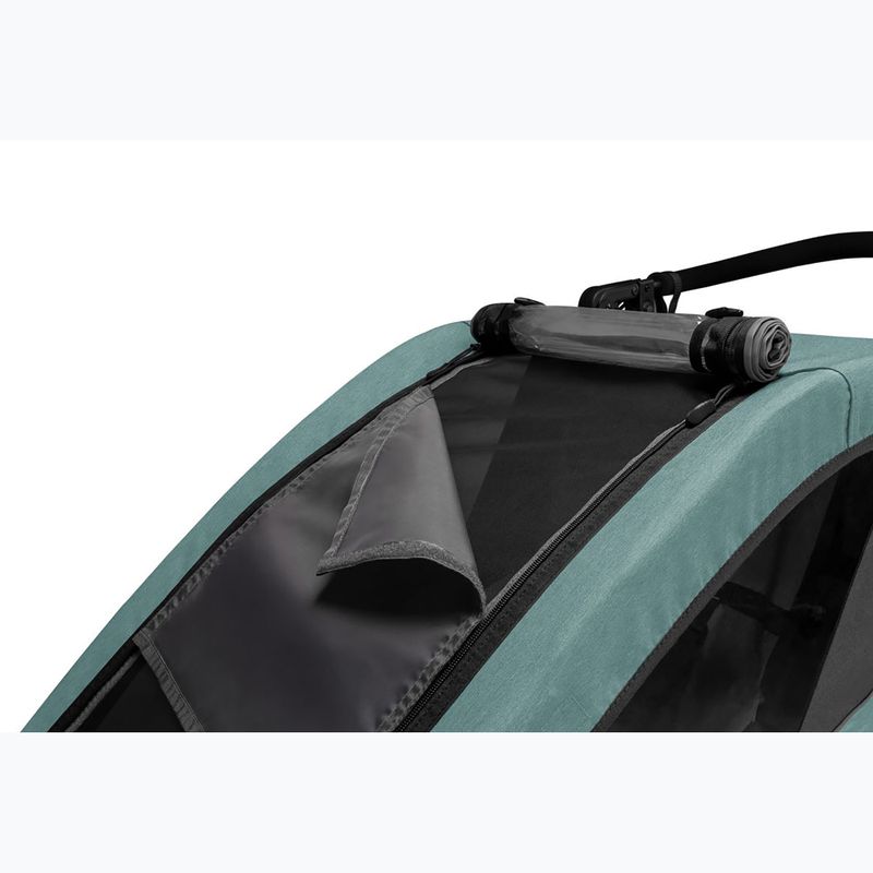 Dětský cyklistický vozík pro dvě osoby Qeridoo Qupa 2 mineral blue 10