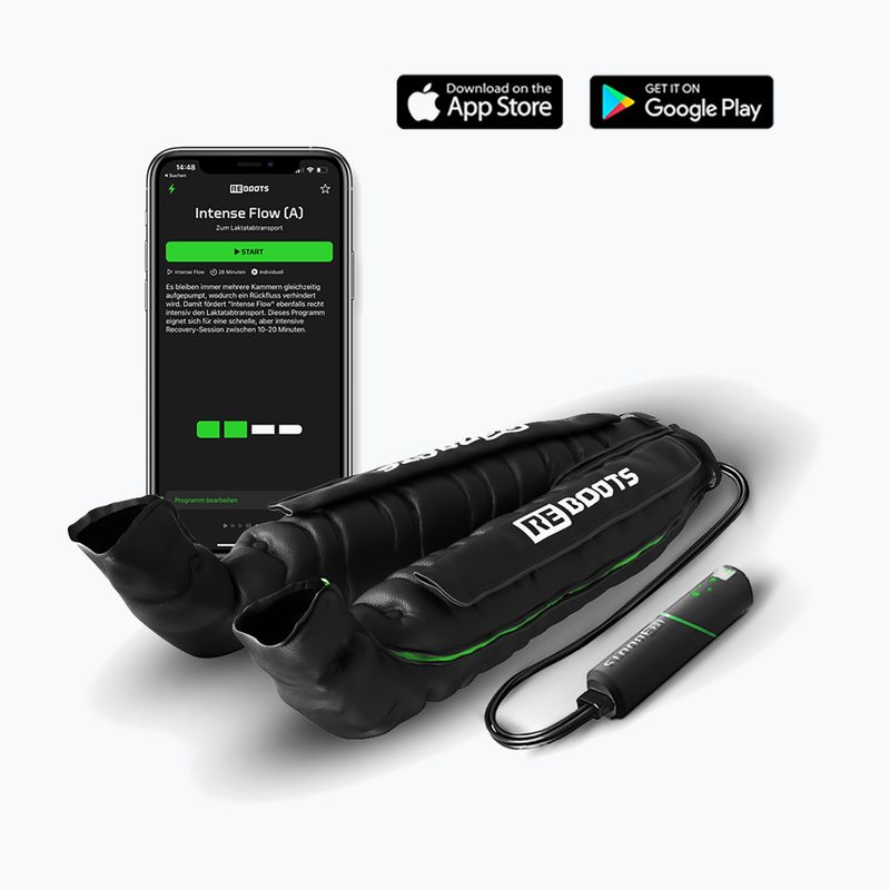 Návleky na lymfodrenáž REBOOTS Go Lite Recovery Pants 2.0 2025 Edition black/white/green 7