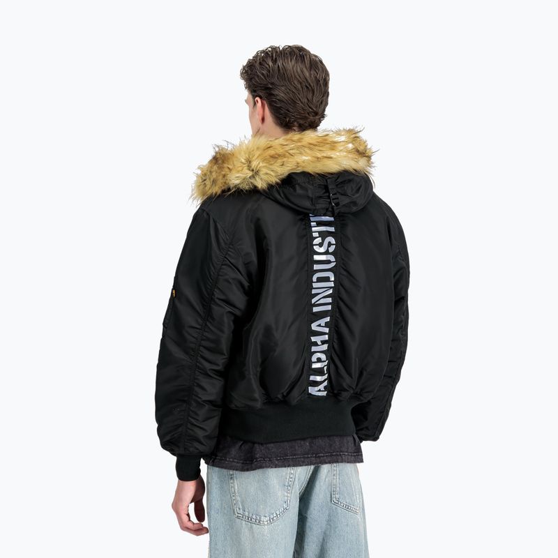 Pánská bunda Alpha Industries 45/P Hooded Custom Bomber black/reflective 3