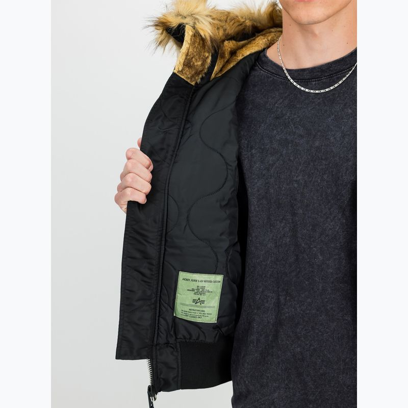 Pánská bunda Alpha Industries 45/P Hooded Custom Bomber black/reflective 5