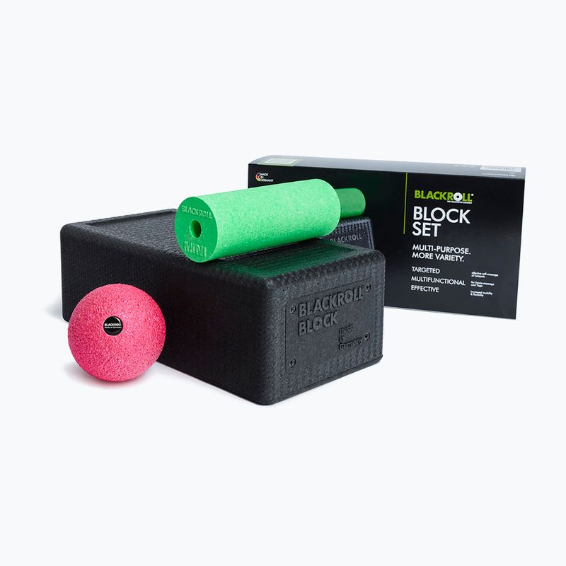 Sada na jógu BLACKROLL Block black/ green/ pink 3