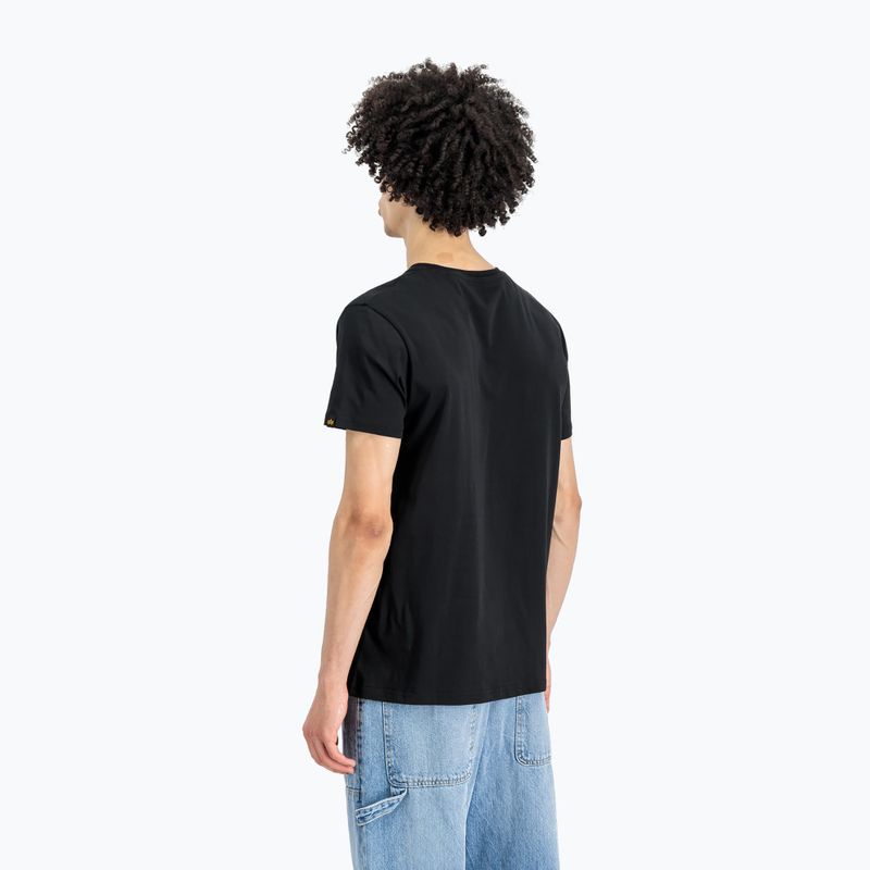 Pánské polo tričko Alpha Industries black/blue 3
