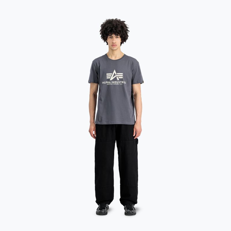 Pánské tričko Alpha Industries Basic greyblack 2