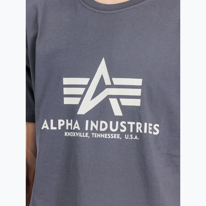 Pánské tričko Alpha Industries Basic greyblack 4