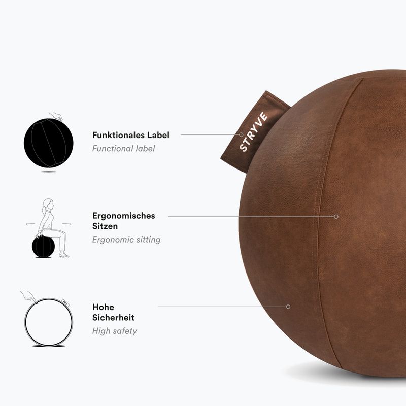 Gymnastický míč STRYVE Active 70 cm natural brown 3