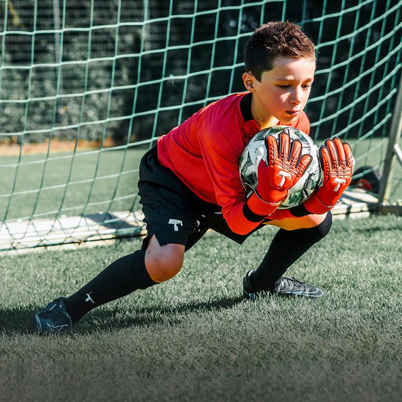 Dětské brankářské rukavice T1TAN Fluo Beast 3.0 Junior FP red 5