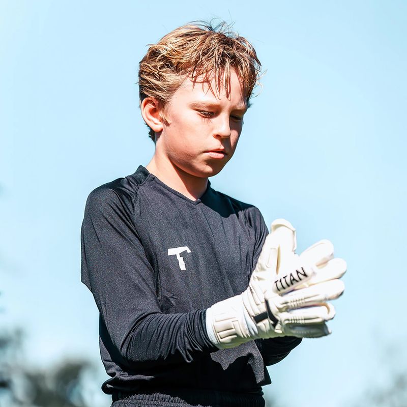 Dětské brankářské rukavice T1TAN Classic 1.0 White-Out Junior FP white 3