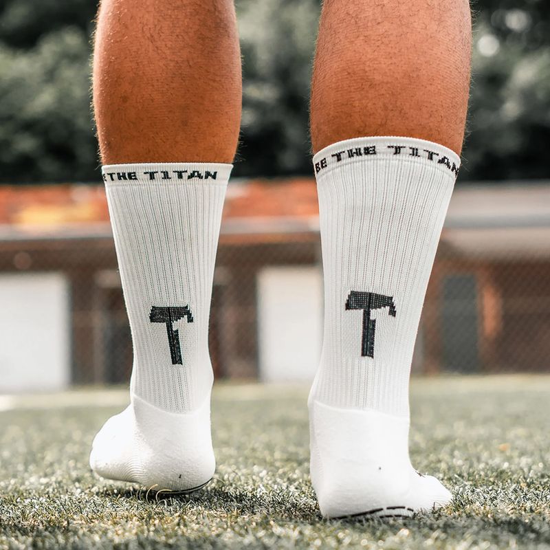 Fotbalové ponožky T1TAN Grip Socks white 6