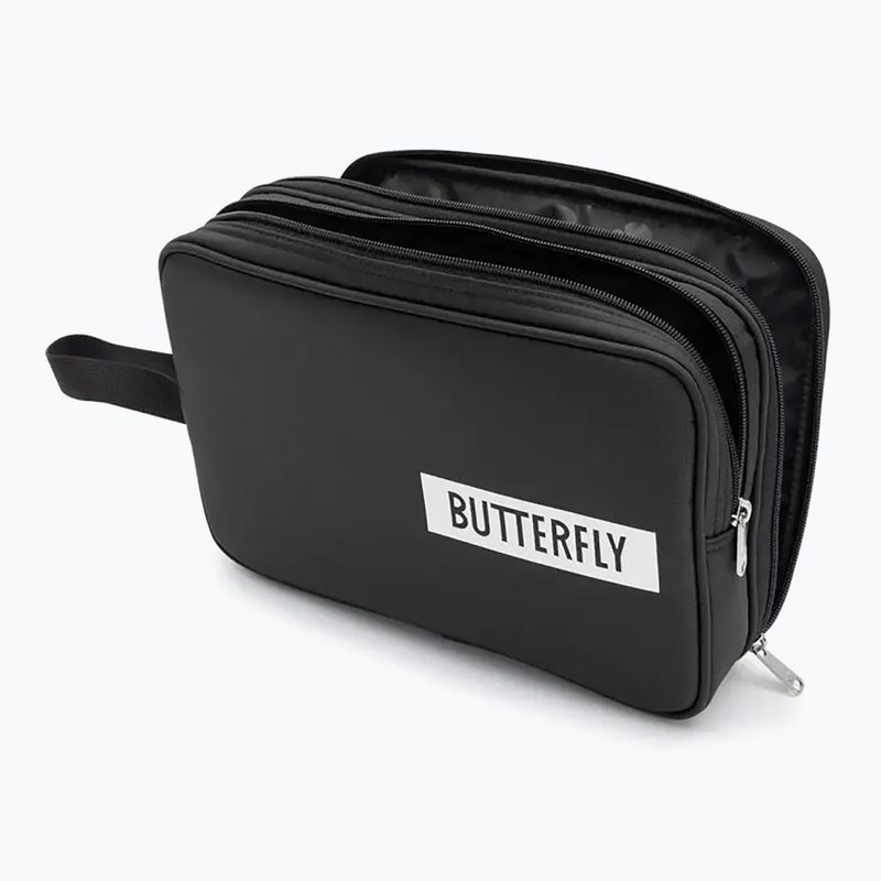Obal na raketu na stolní tenis Butterfly Logo dodvojitý black 2