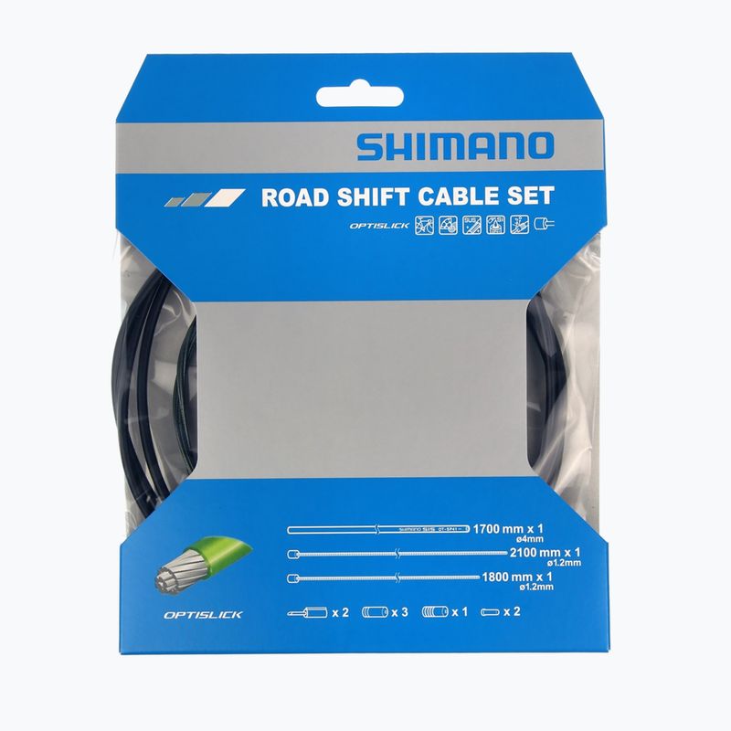 Sada lanek a bowdenů přehazovačky Shimano Y60198010 Optislick black 2