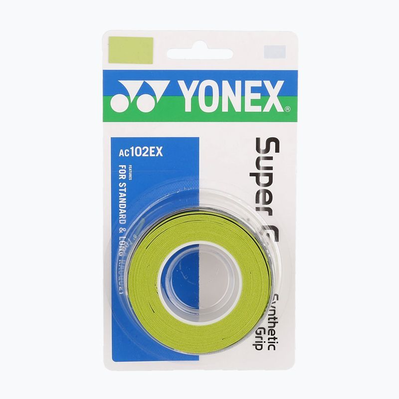 Omotávky na badmintonové rakety  YONEX AC 102 EX 3 ks citrus green