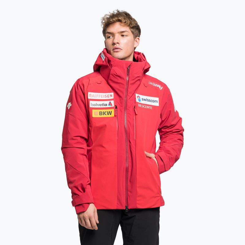 Pánská lyžařská bunda Descente Swiss National Team Replica 86 červená DWMUGK20