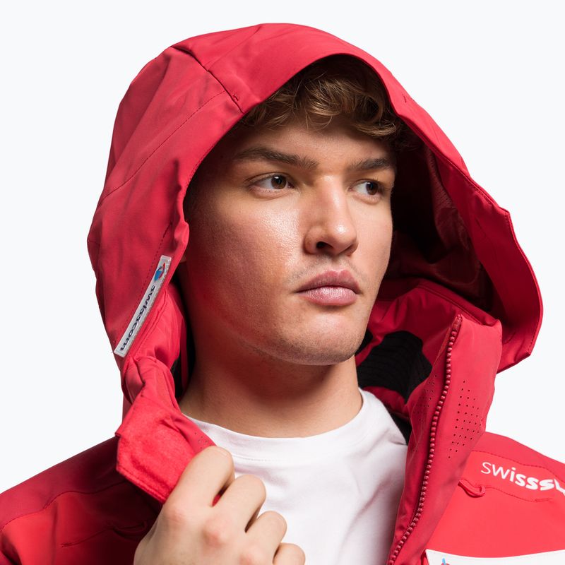 Pánská lyžařská bunda Descente Swiss National Team Replica 86 červená DWMUGK20 5