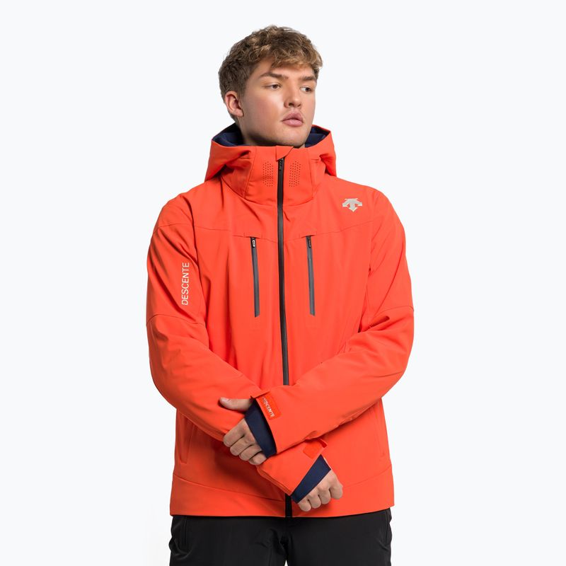 Pánská lyžařská bunda Descente Josh 30 oranžová DWMUGK26
