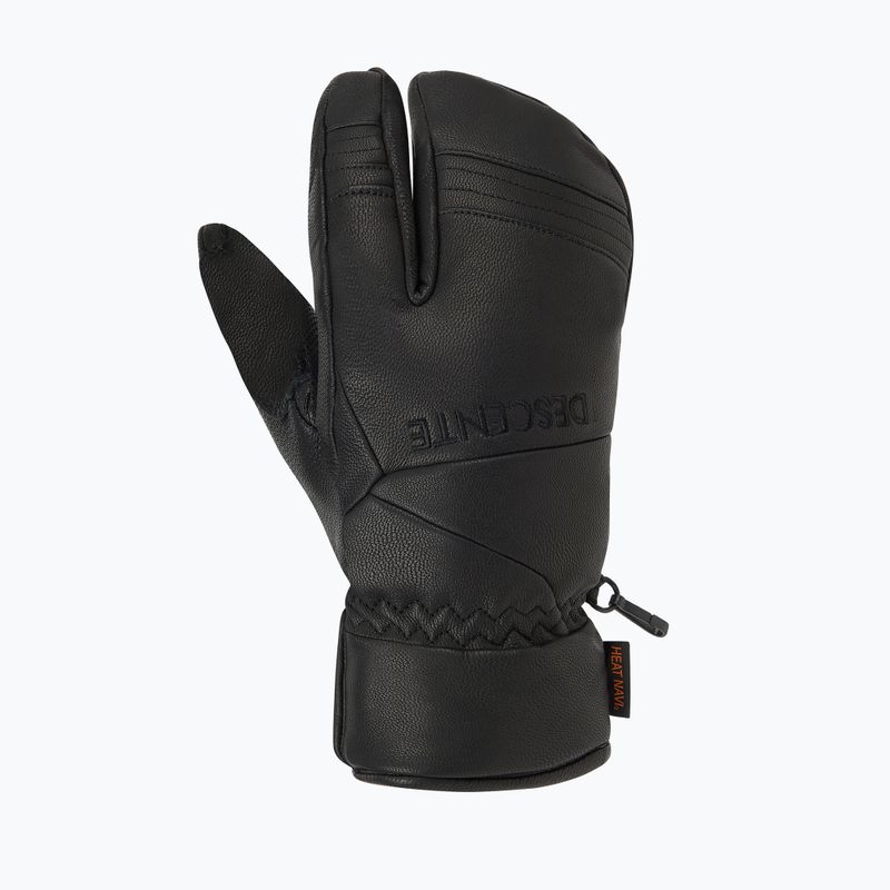 Pánské lyžařské rukavice Descente 3 Finger Leather black 2