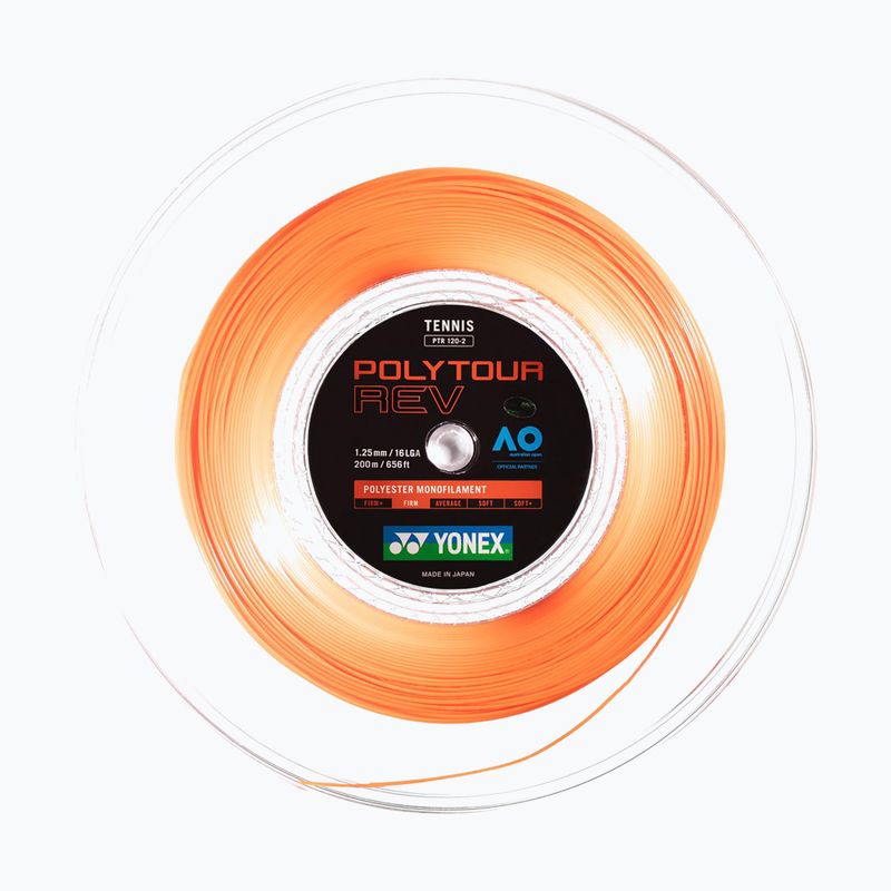 Tenisové struny YONEX Poly Tour Rev 125 Set 12 m oranžové