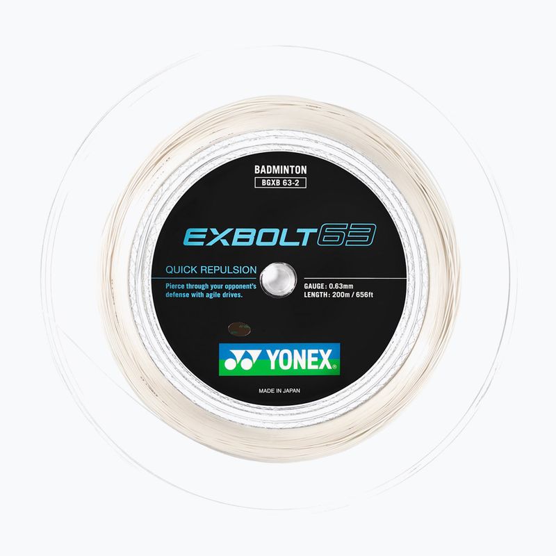 Badmintonové struny YONEX Exbolt 63 Set 10 m white