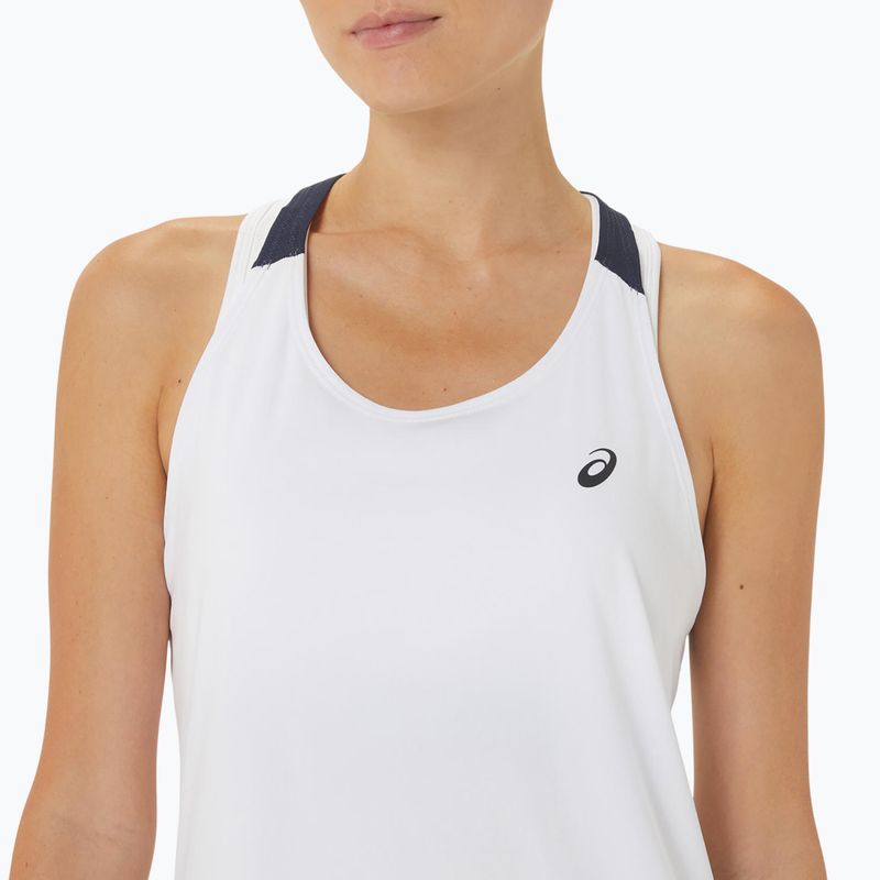 Dámské tenisové tílko tank top ASICS Court Tank brilliant white/midnight 4