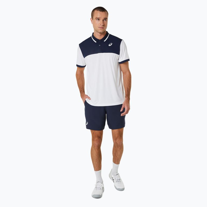 Pánské polo tričko ASICS Court Polo brilliant white/midnight 2