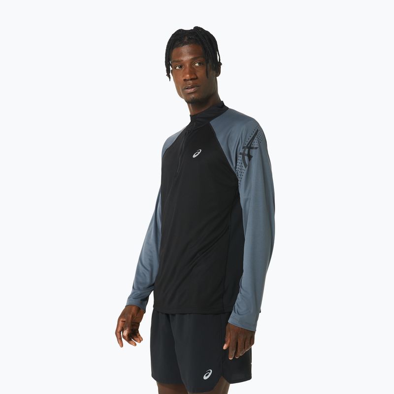 Pánský běžecký longsleeve ASICS Icon 1/2 Zip performance black/carrier grey 4
