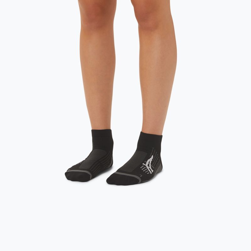 ASICS Icon Run Quarter výkonnostní běžecké ponožky černá/nosič šedá 3