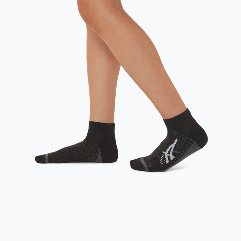 ASICS Icon Run Quarter výkonnostní běžecké ponožky černá/nosič šedá 4