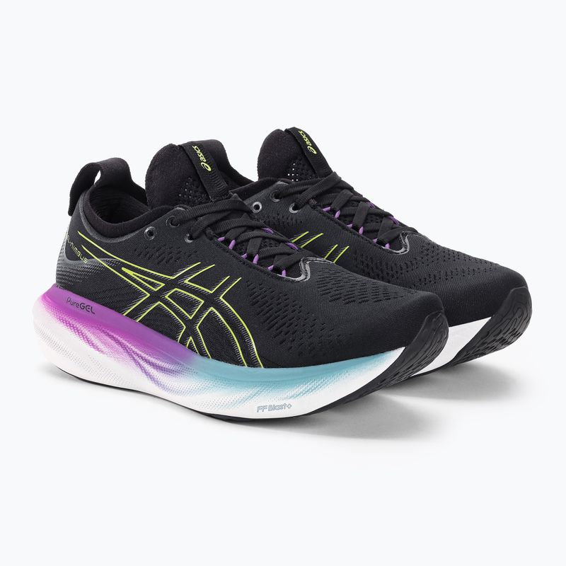 ASICS Gel-Nimbus 25 dámské běžecké boty black/glow yellow 4